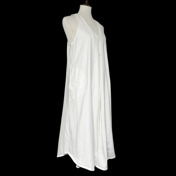 Free‎ People FP Beach Women's Luisa White Pleated Sleeveles Midi Dress Sz Small - Picture 4 of 12